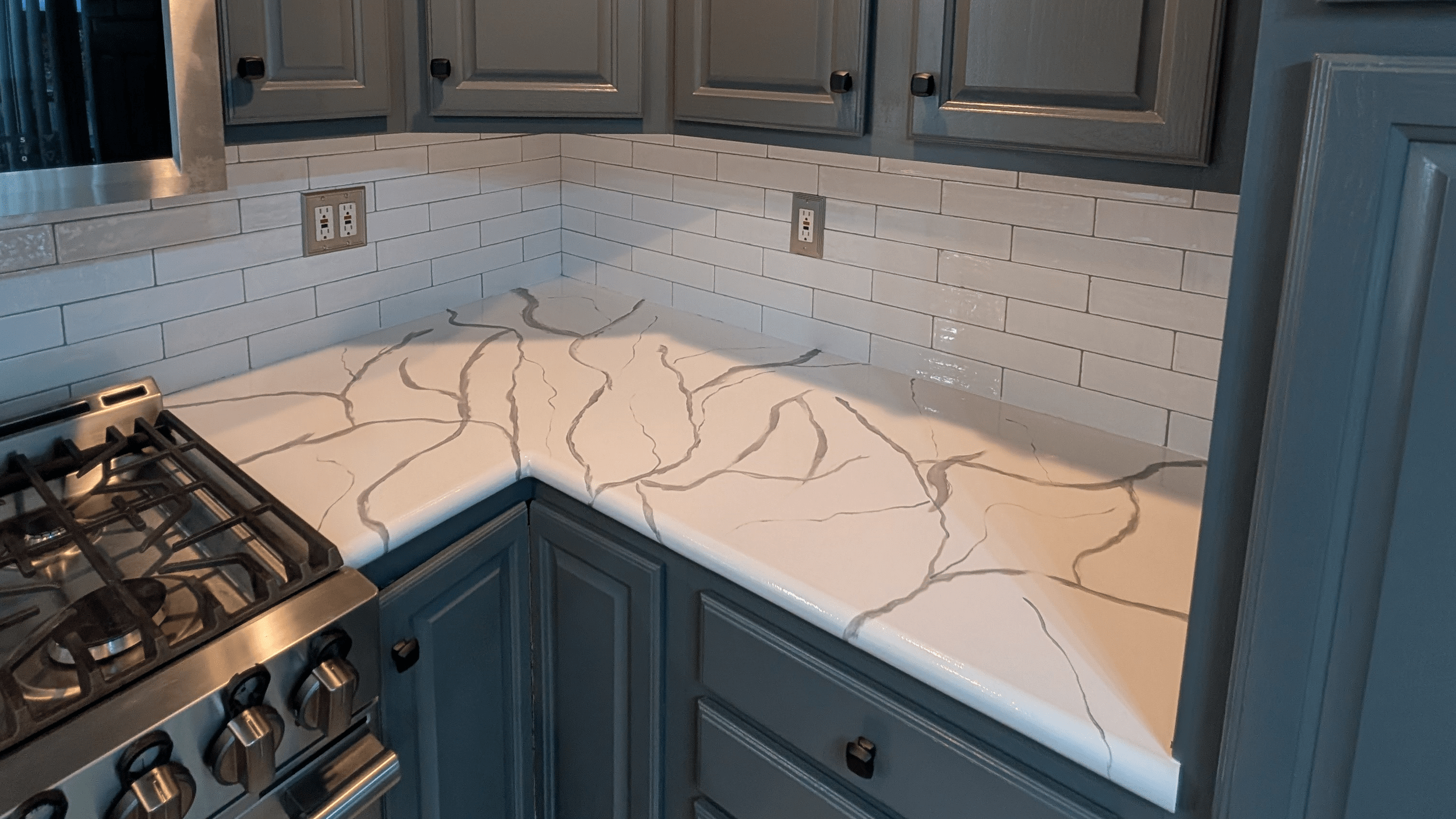 painted elevated deck around house