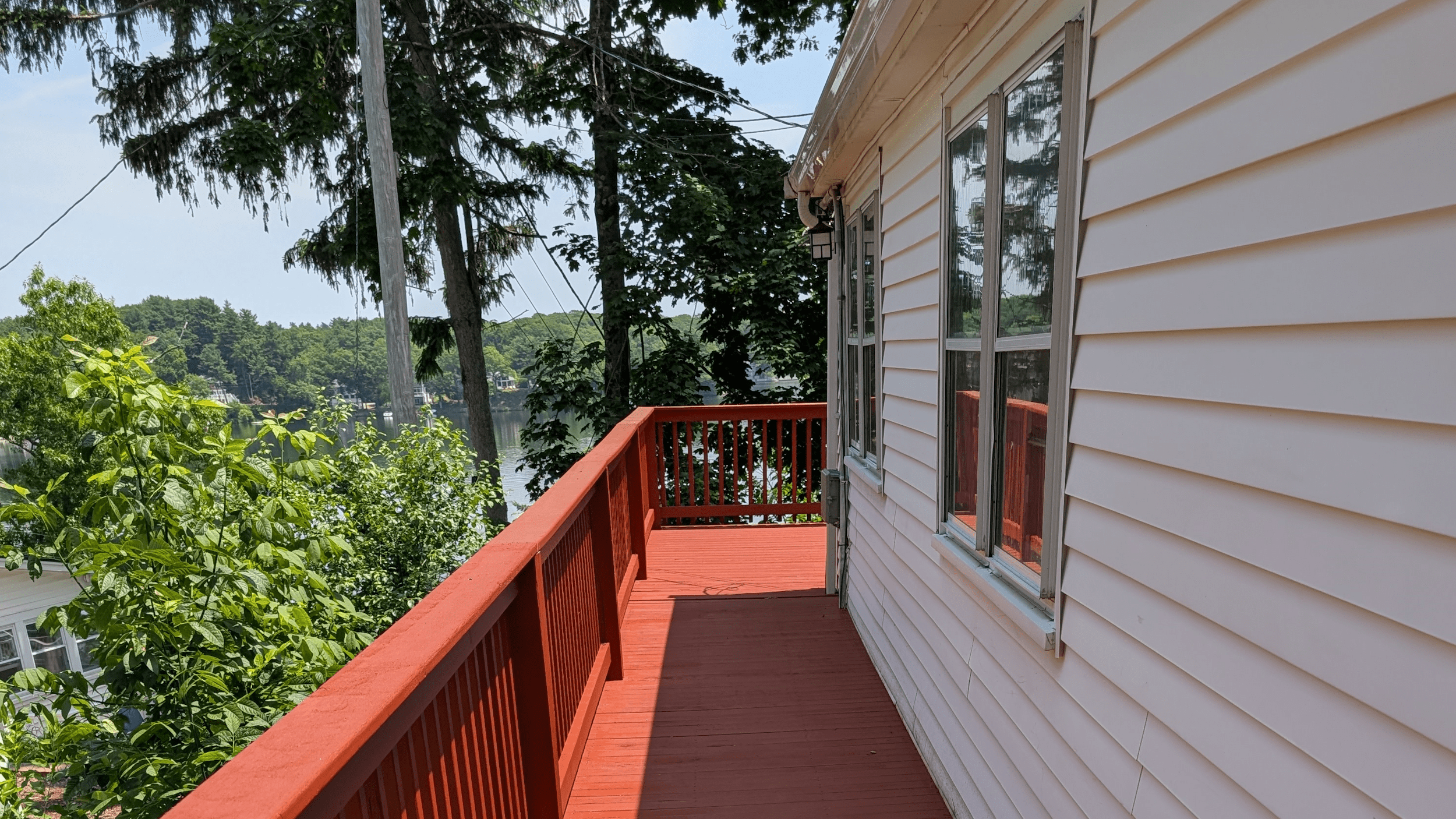 wooden fence at edge of yard